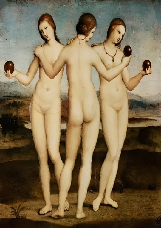 Raffael | Die drei Grazien -1504 | Gerahmter Kunstdruck | Renaissance | formida