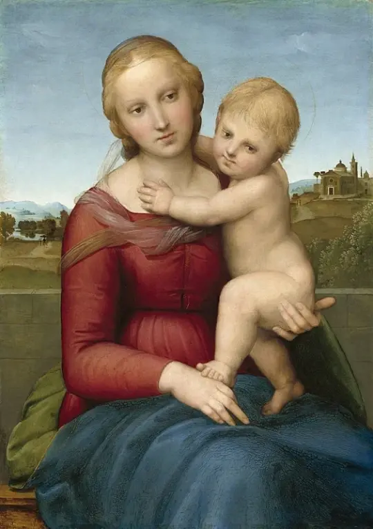 Raffael | Den lille Cowper Madonna - 1505 | Indrammet kunsttryk | Renæssance | formida