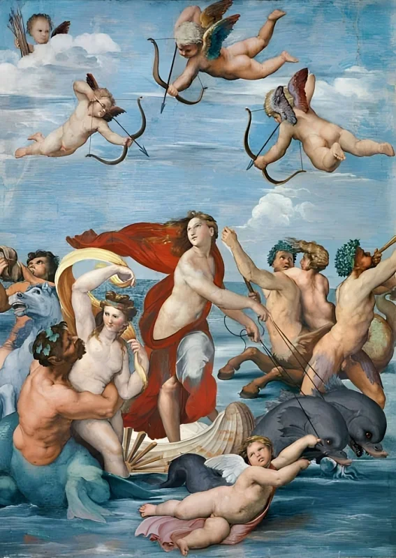 Raffael | Nymfen Galateas triumf - 1511 | Indrammet kunsttryk | Renæssance | formida