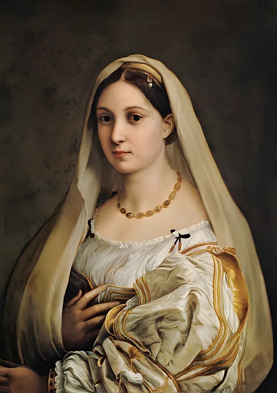 Raffael | Die verschleierte Frau La Donna Velata - 1516 | Giclée Kunstdruck gerahmt
