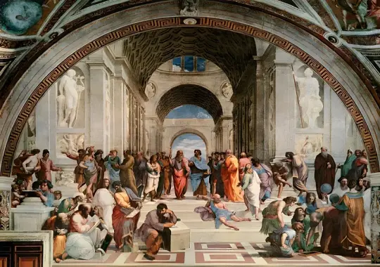 Raffael | Skolen i Athen - 1509 | Indrammet kunsttryk | Renæssance | formida