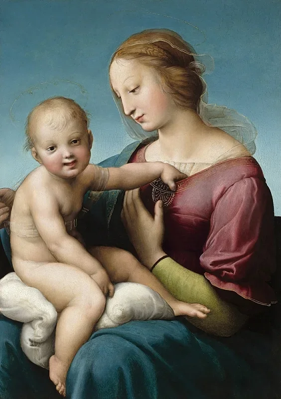 Raffael | Niccolini Cowper Madonnaen - 1508 | Indrammet kunsttryk | Renæssance | formida
