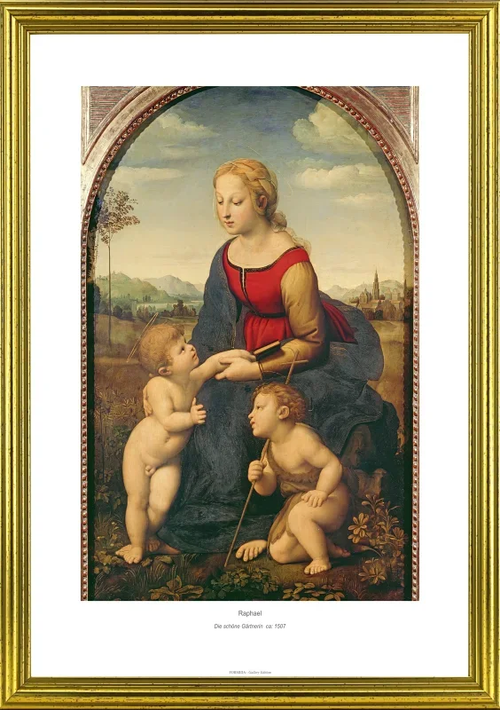 Raffael | Den smukke gartner – 1507 | Gallery Edition | Indrammet kunsttryk | Renæssance