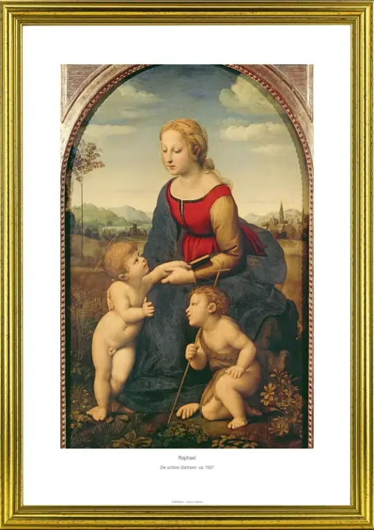 Raffael | Den smukke gartner – 1507 | Gallery Edition | Indrammet kunsttryk | Renæssance