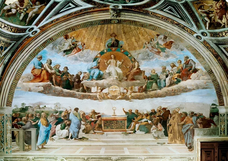 Raffael | Der Disput über das Sakrament - 1509 | Gerahmter Kunstdruck | Renaissance | formida