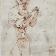 Raffael | Figurstudie af en bedende ung mand - 1500 | Indrammet kunsttryk | Renæssance | formida