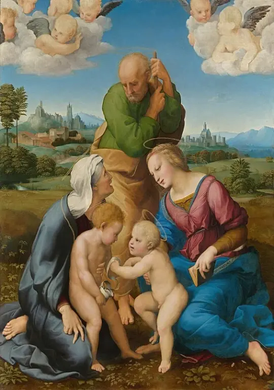 Raffael | Den hellige familie Canigiani - 1505 | Indrammet kunsttryk | Renæssance | formida