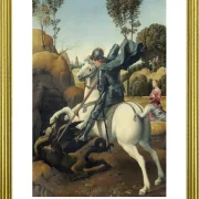 Raffael | Sankt Georg og dragen - 1506 | Gallery Edition | Indrammet kunsttryk | Renæssance