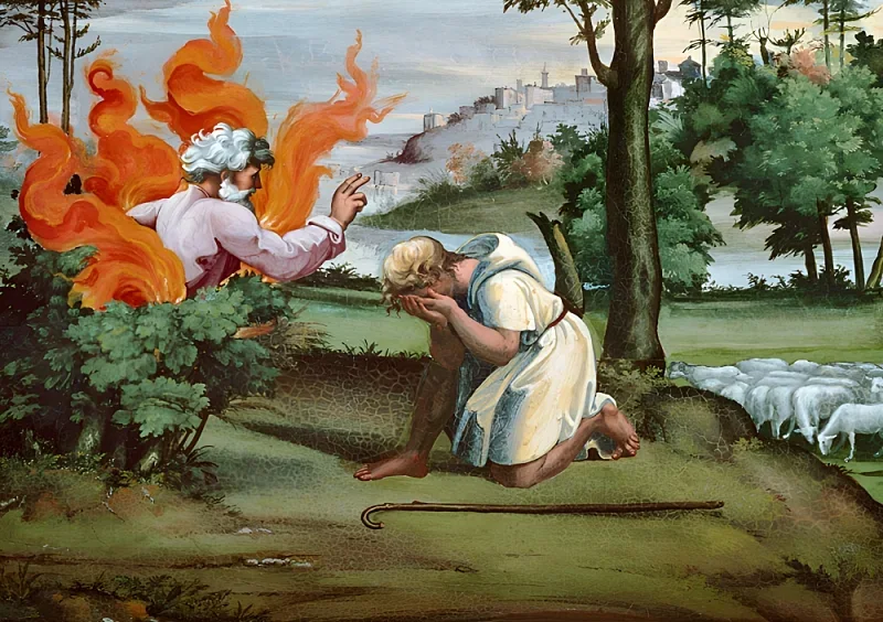 Raffael | Moses am brennenden Dornbusch - 1515 | Gerahmter Kunstdruck | Renaissance | formida