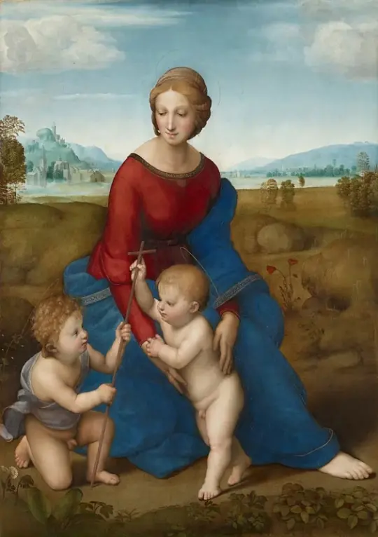 Raffael | Madonna i engen - 1508 | Indrammet kunsttryk | Renæssance | formida