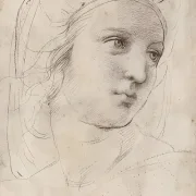 Raffael | Kopf einer Muse - 1514 | Giclée Kunstdruck gerahmt