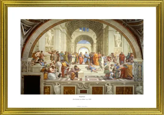 Raffael | Die Schule von Athen - 1509 | Gallery Edition | Gerahmter Kunstdruck | Renaissance