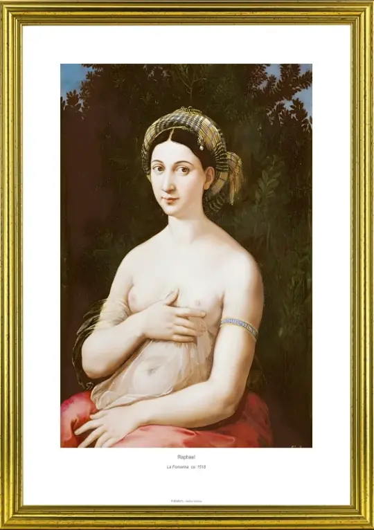 Raffael | La Fornarina - 1518 | Gallery Edition | Gerahmter Kunstdruck | Renaissance