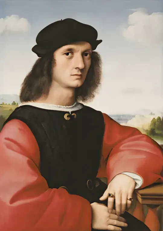 Raffael | Porträt des Agnolo Doni - 1506 | Giclée Kunstdruck gerahmt