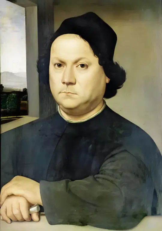 Raffael | Porträt von Perugino - 1504 | Giclée Kunstdruck gerahmt
