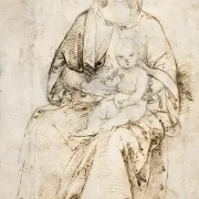 Raffael | Sitzende Madonna mit Kind - 1506 | Giclée Kunstdruck gerahmt