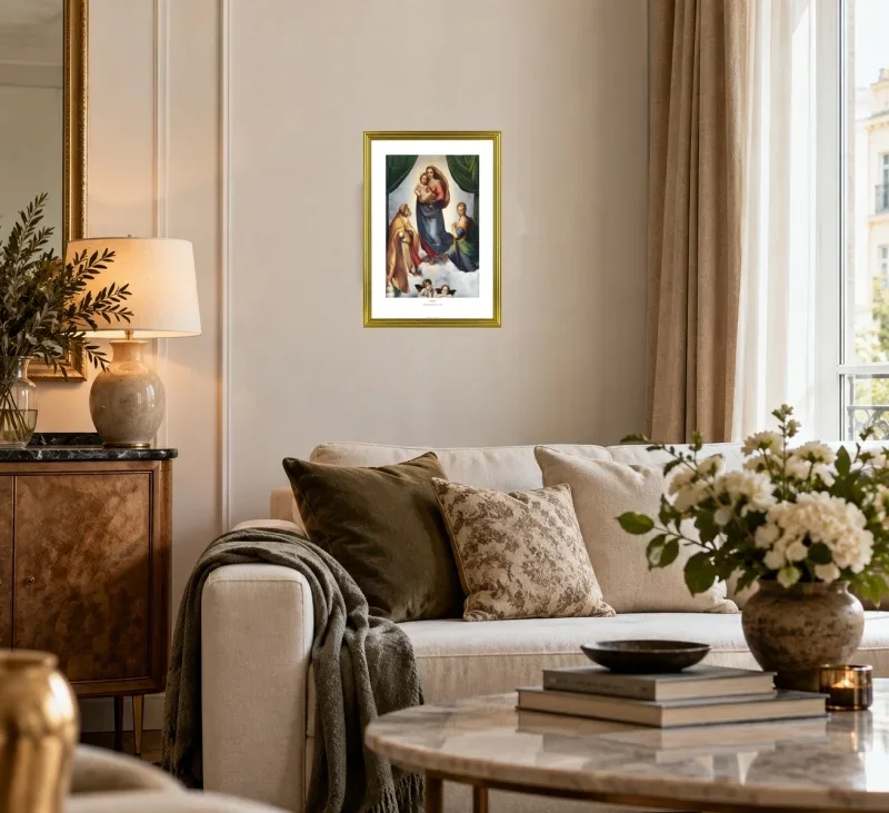 Raffael | Sixtinische Madonna – 1512 | Gallery Edition | Gerahmter Kunstdruck | Renaissance