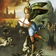 Raffael | Erzengel Michael - 1506 | Giclée Kunstdruck gerahmt