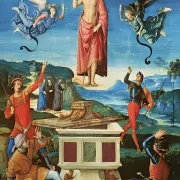 Raffael | Die Auferstehung Christi - 1499 | Giclée Kunstdruck gerahmt