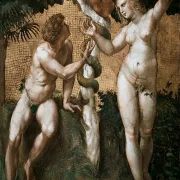 Raffael | Adam og Eva fra Stanza della Segnatura - 1510 | Indrammet kunsttryk | Renæssance | formida