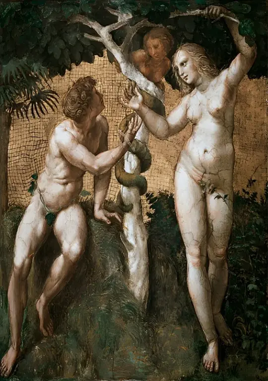 Raffael | Adam und Eva aus der Stanza della Segnatura - 1510 | Gerahmter Kunstdruck | Renaissance | formida