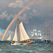 Regenbogen auf See und eine Kreuzungsjagd mit anderen Schiffen – 1836