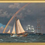 Regenbogen auf See und eine Kreuzungsjagd mit anderen Schiffen – 1836