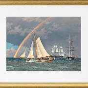 Regenbogen auf See und eine Kreuzungsjagd mit anderen Schiffen – 1836