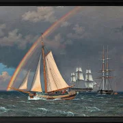 Regenbogen auf See und eine Kreuzungsjagd mit anderen Schiffen – 1836