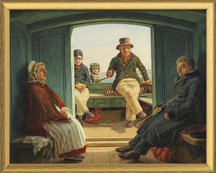 Reiseszene an Bord eines niederländischen Trawlers – 1846