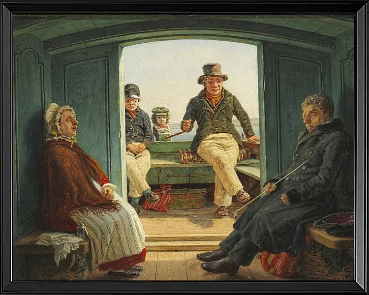 Reiseszene an Bord eines niederländischen Trawlers – 1846