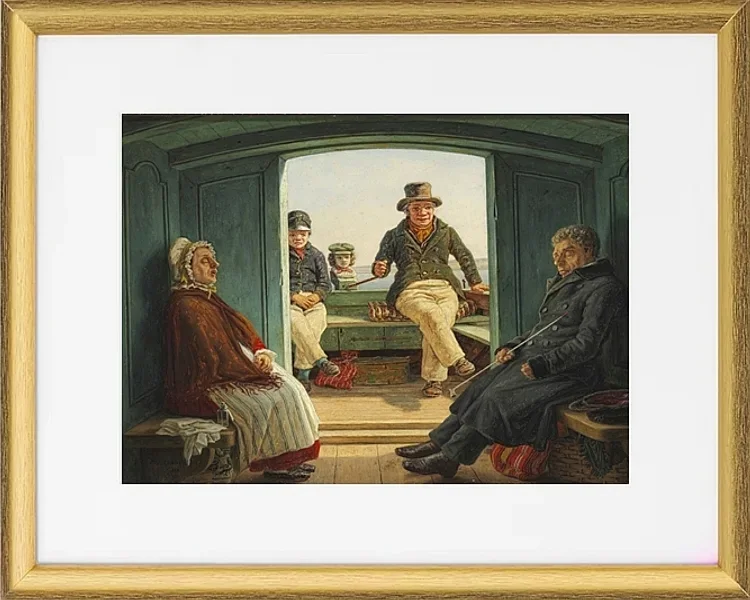 Reiseszene an Bord eines niederländischen Trawlers – 1846