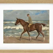 Reiter am Strand nach links - 1900