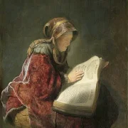 Rembrandt van Rijn | Lesende alte Frau – 1631 | Gerahmter Kunstdruck | Barock | formida