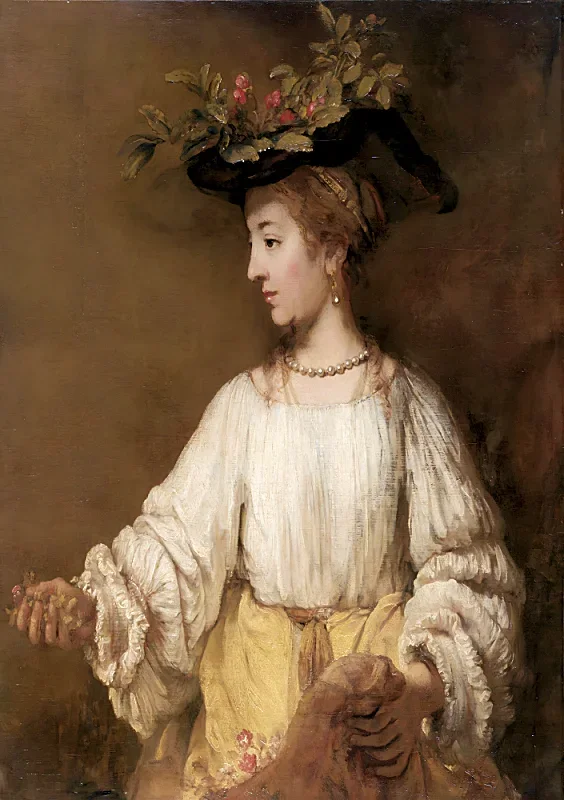 Rembrandt van Rijn | Flora - 1654 | Indrammet kunsttryk | Barok | formida