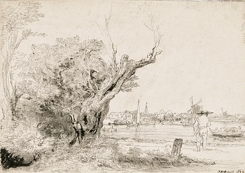 Rembrandt van Rijn | Omvalen - 1645 | Indrammet kunsttryk | Barok | formida