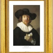 Rembrandt van Rijn | Mann mit einem Notenblatt – 1633 | Gallery Edition | Gerahmter Kunstdruck | Barock