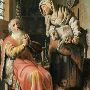 Rembrandt van Rijn | Tobit og Anna med barnet - 1626 | Indrammet kunsttryk | Barok | formida