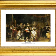 Rembrandt van Rijn | Nachtwache, Milizkompanie des Bezirks II – 1642 | Gallery Edition | Gerahmter Kunstdruck | Barock