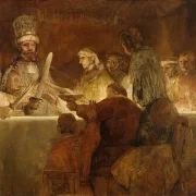 Rembrandt van Rijn | Batavernes sammensværgelse under Claudius Civilis - 1661 | Indrammet kunsttryk | Barok | formida