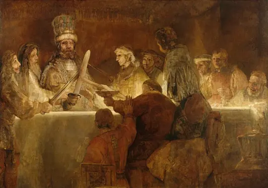 Rembrandt van Rijn | Batavernes sammensværgelse under Claudius Civilis - 1661 | Indrammet kunsttryk | Barok | formida