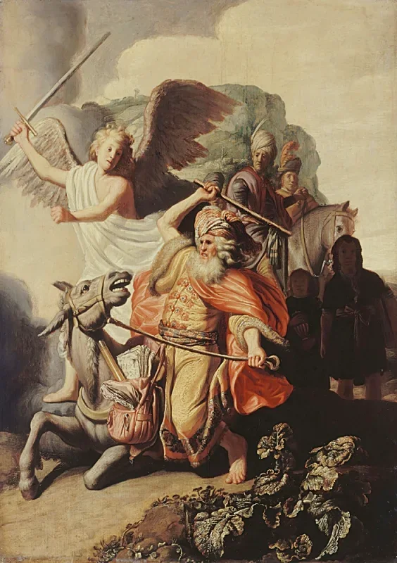 Rembrandt van Rijn | Profeten Balaam æsel - 1626 | Indrammet kunsttryk | Barok | formida