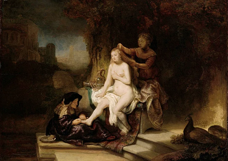 Rembrandt van Rijn | Batsebas toilet - 1643 | Indrammet kunsttryk | Barok | formida