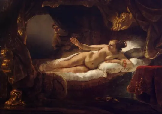 Rembrandt van Rijn | Danaë - 1636 | Indrammet kunsttryk | Barok | formida