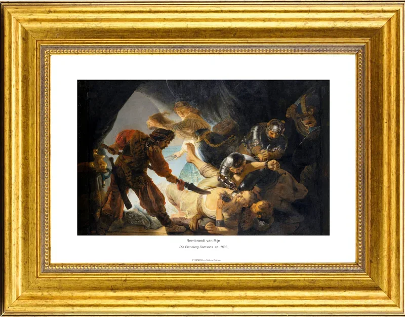 Rembrandt van Rijn | Samsons forblænding - 1636 | Gallery Edition | Indrammet kunsttryk | Barok