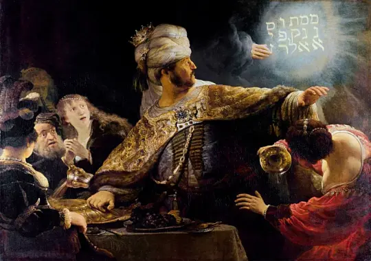 Rembrandt van Rijn | Belshazzars fest - 1635 | Indrammet kunsttryk | Barok | formida