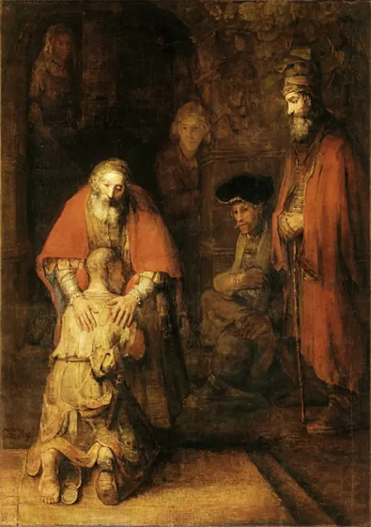 Rembrandt van Rijn | Den fortabte søns tilbagevenden - 1668 | Indrammet kunsttryk | Barok | formida