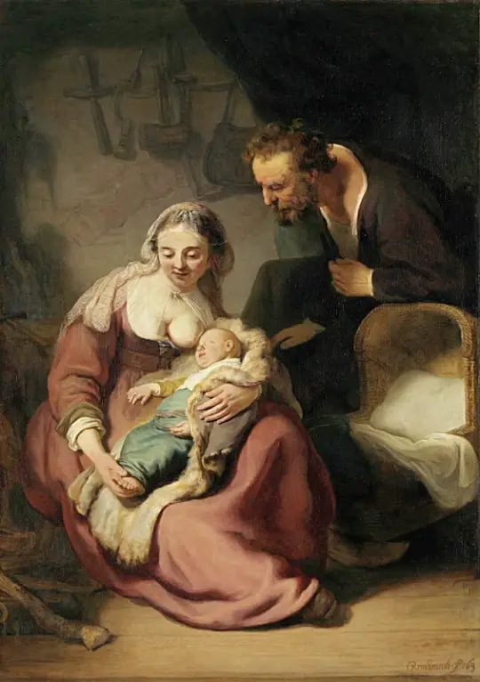 Rembrandt van Rijn | Den Hellige Familie - 1635 | Indrammet kunsttryk | Barok | formida