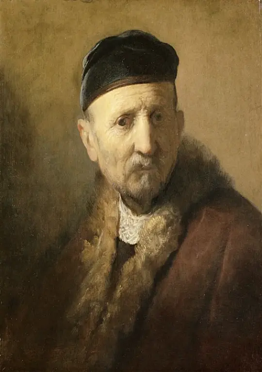 Rembrandt van Rijn | En gammel mands tronie - 1631 | Indrammet kunsttryk | Barok | formida
