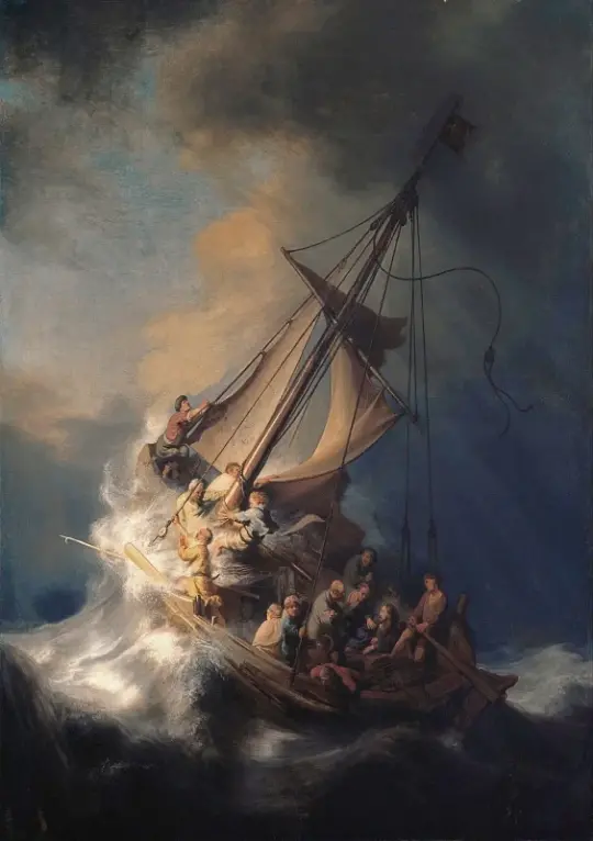 Rembrandt van Rijn | Stormen på Galilæas Sø - 1633 | Indrammet kunsttryk | Barok | formida